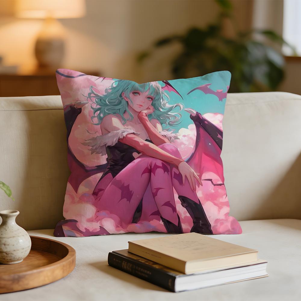 DDarkstalkers MMorrigan Cushion Cover Short plush pillowcase for bed sofa carwashable