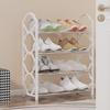 Многослойная полка для обуви, 4 слоя, простой пыленепроницаемый шкаф для хранения обуви, многослойная сборная дверная полка-органайзер для общежития