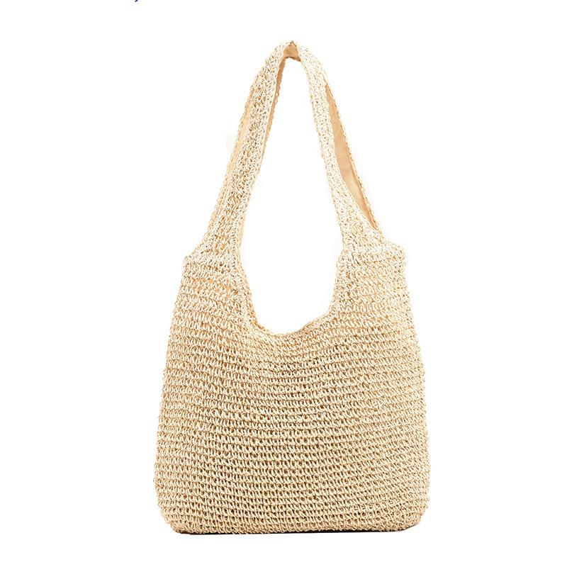 Плетеная сумка женская 2025 новая повседневная отпускная пляжная сумка в морском стиле повседневная ленивая модная соломенная сумка сумка через плечо