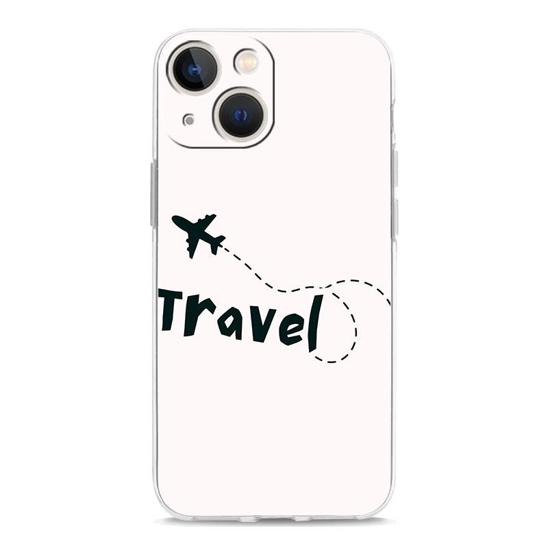 Чехол для телефона iPhone 17 Air Cases iPhone 16 15 12 13 14 Pro Max SE 7 8 Plus iPhone11 Прозрачный Мягкий Чехол С рисунком самолета