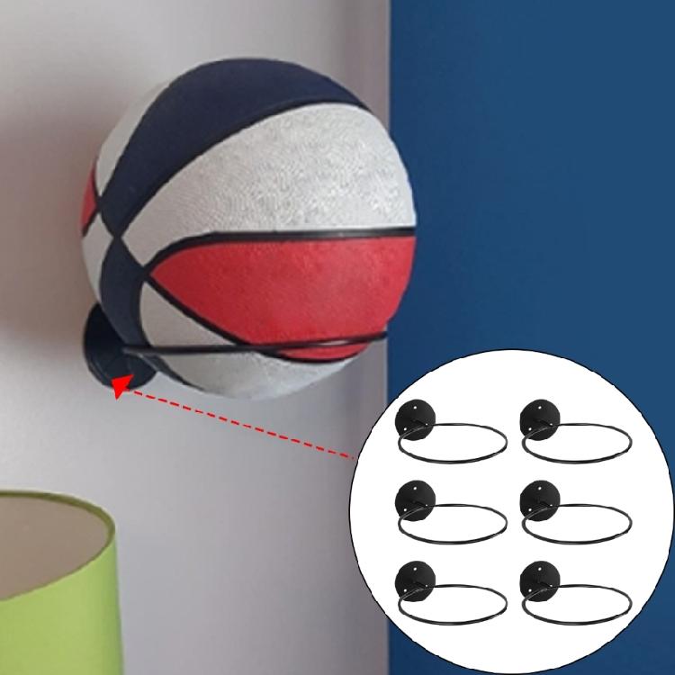 6Pcs Ball Rack for Basketball Soccer Volleyball Wall Storage Display Football