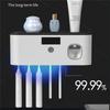 UV Disinfection Toothbrush Holder Smart Automatic Squeeze Toothpaste Toothpaste Dispenser Wall Mount