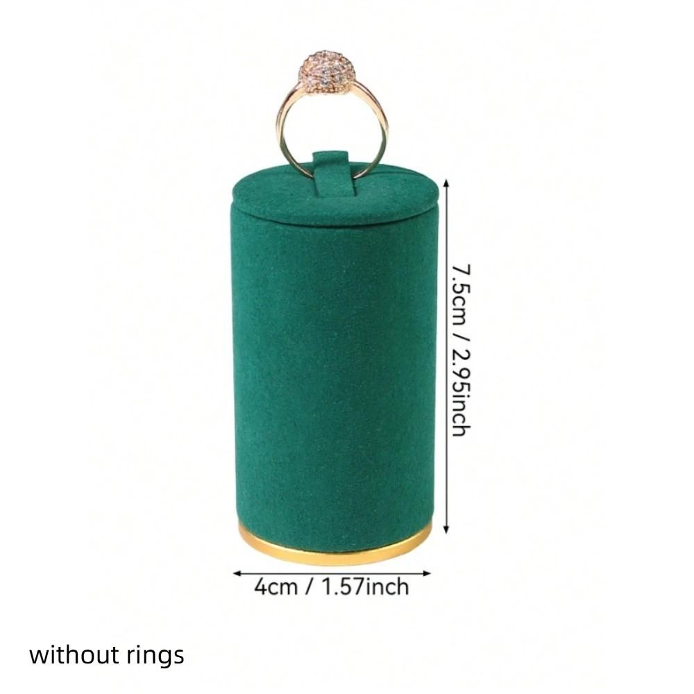 New ultra-fiber Ring Display Stand Jewelry Storage Metal Base Jewelry Tower High and Low Desktop Rings Display Rack