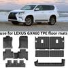 Нескользящие напольные коврики из ТПЭ для Lexus GX460 2014-2023 (7-местный) - Устойчивость к износу и загрязнениям, Экологичность
