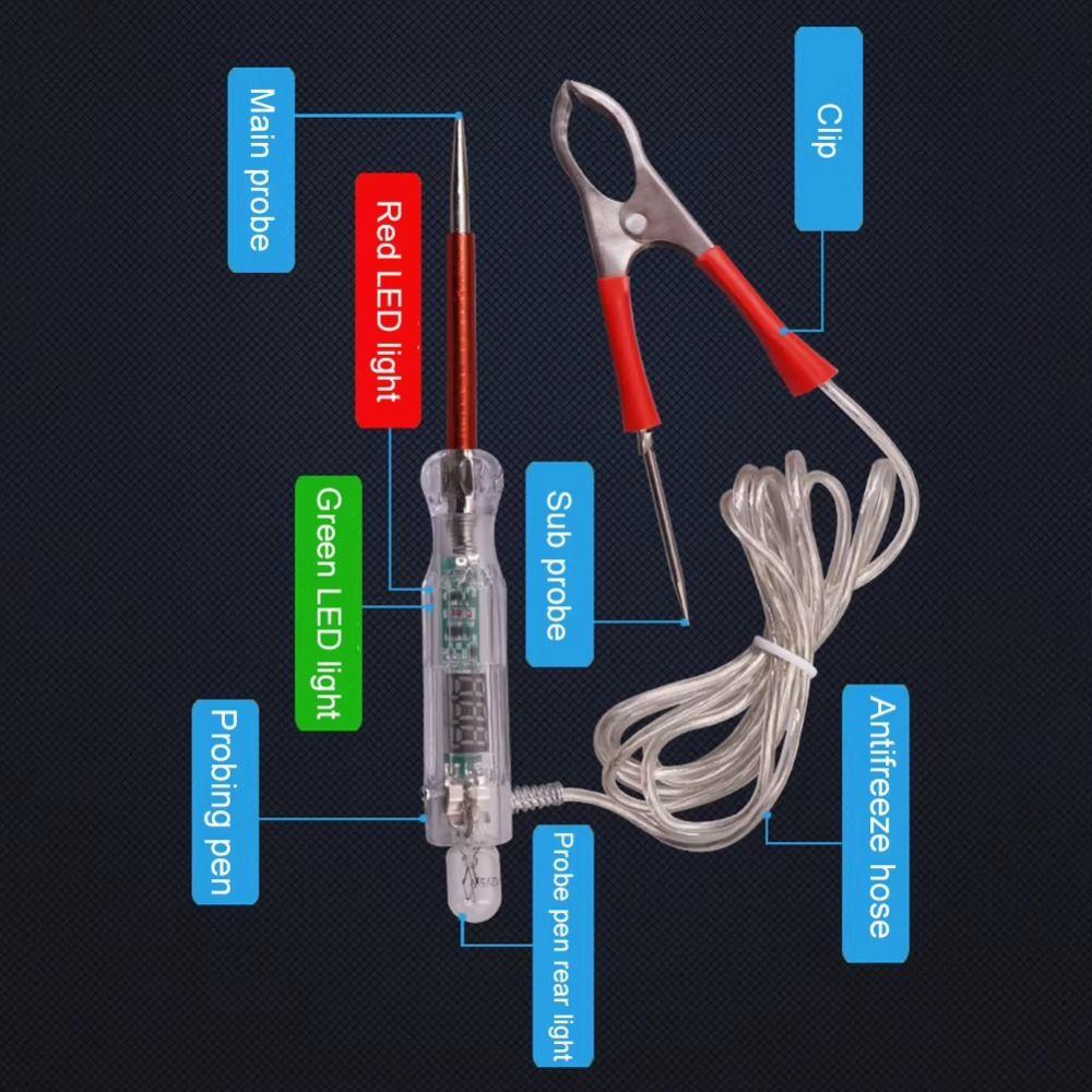 LED Light Car Light Circuit Tester Lamp 6V/12V/24V Car Diagnostic Probe Automotive