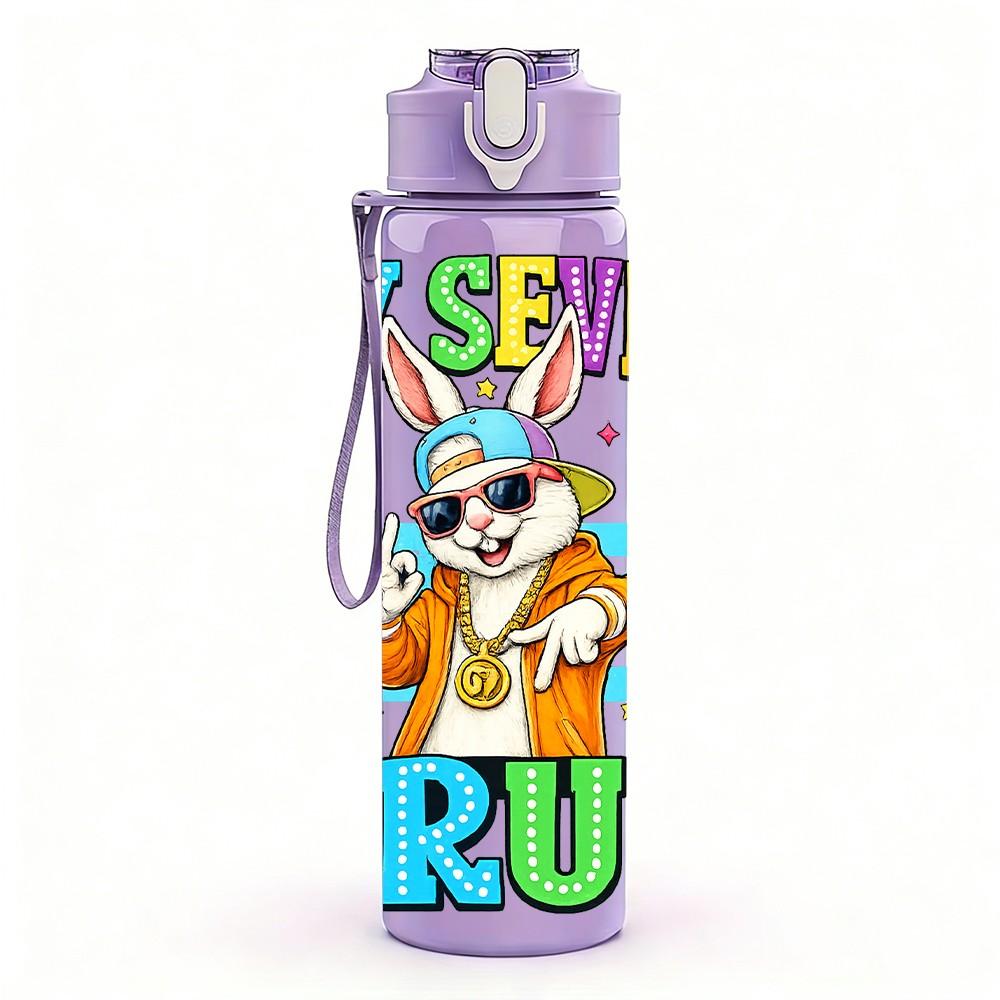 1PC Six Seven Bruh Fox Character Print 750ml Color Plastic Sports Water Bottle Leakproof Flip Straw Lid Suitable for Sports Office Home Use