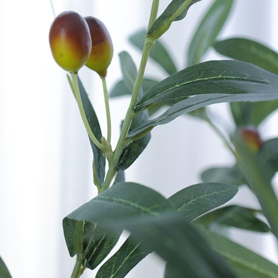 Искусственная Оливковая Ветка Поддельные Десять Раздвоенных Оливковых Зеленых Листьев Фрукты Ветка Декор