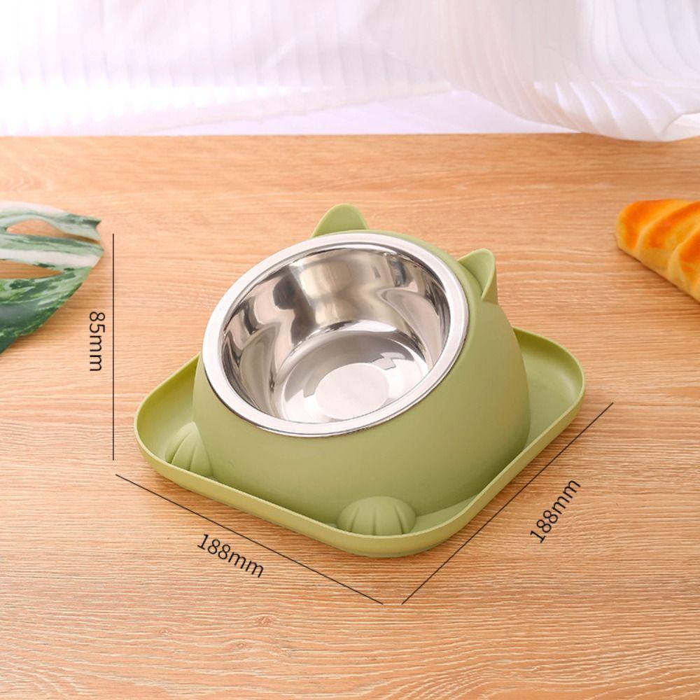 Stainless Steel Cat Bowl Anti Tipping Anti-Spill Cat Feeder with Non-Slip Pad Multi-use Pet Feeding Basin Puppy Kitten