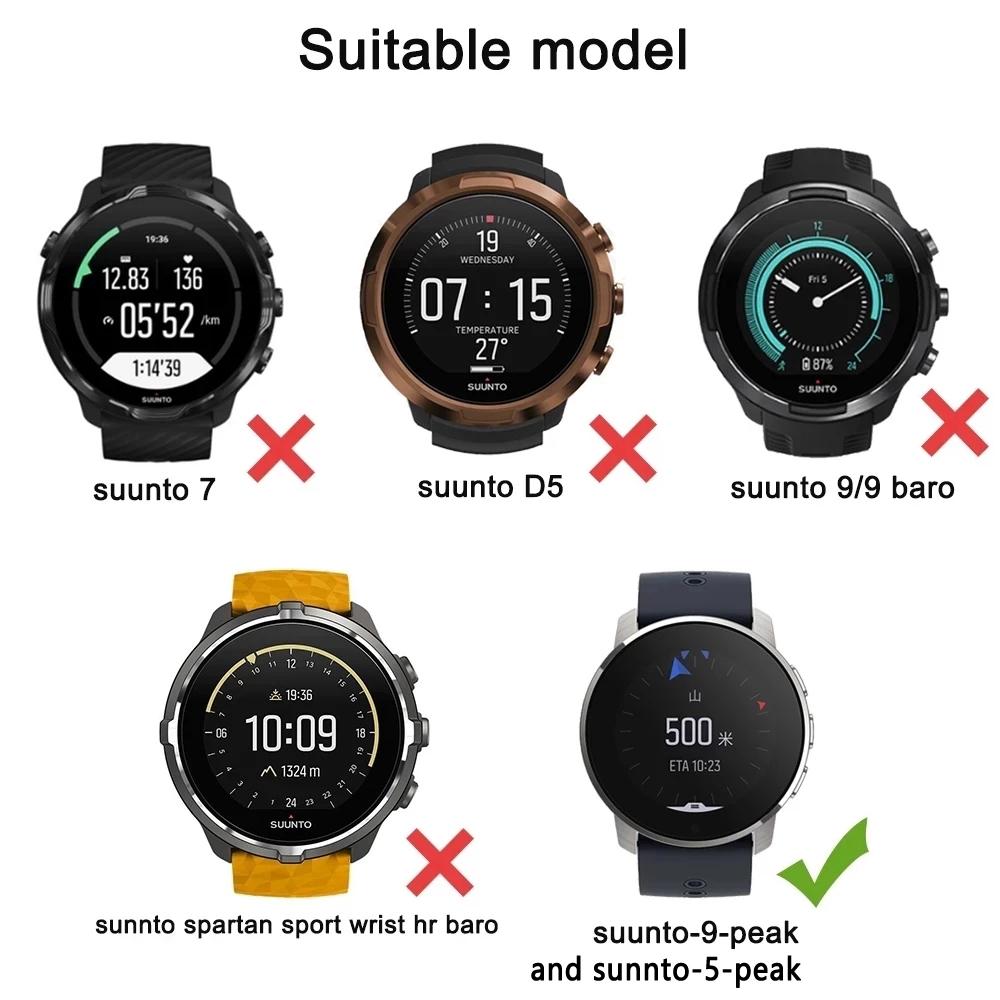 Оригинальный силиконовый ремешок 22 мм, совместимый с Suunto 5 Peak, разноцветный полупрозрачный ремешок для часов Suunto 9 Peak, браслет