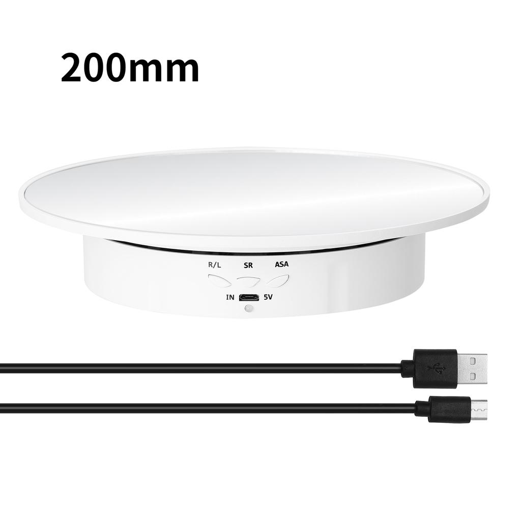 138/145/200 мм, 3 скорости, вращающаяся подставка для фотографий, вращающаяся на 360° электрическая вращающаяся подставка для дисплея продукта, поворотный стол для видеосъемки