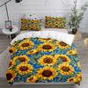 Fluid Sunflower Blue Duvet Cover Set King Queen Double Full Twin Single Size Duvet Cover Pillow Case Bed Linen Set