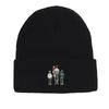 Father Family Back View Warm Knit Hat Beanie, Skull Cap Stretchable Stretchy Solid Color Bonnet Knit Cap Beanie