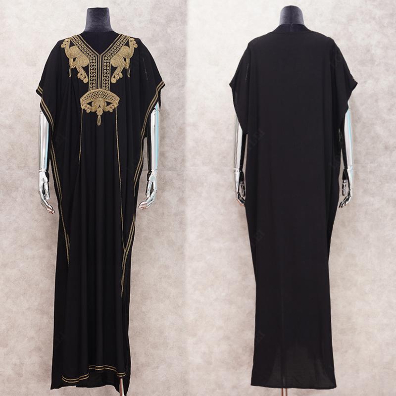 Summer New Cotton Indie Folk Bikini Blouse V-Neck Embroidered Side Slit Loose Beach Long Dress Women's Swimwear Blouse Q660