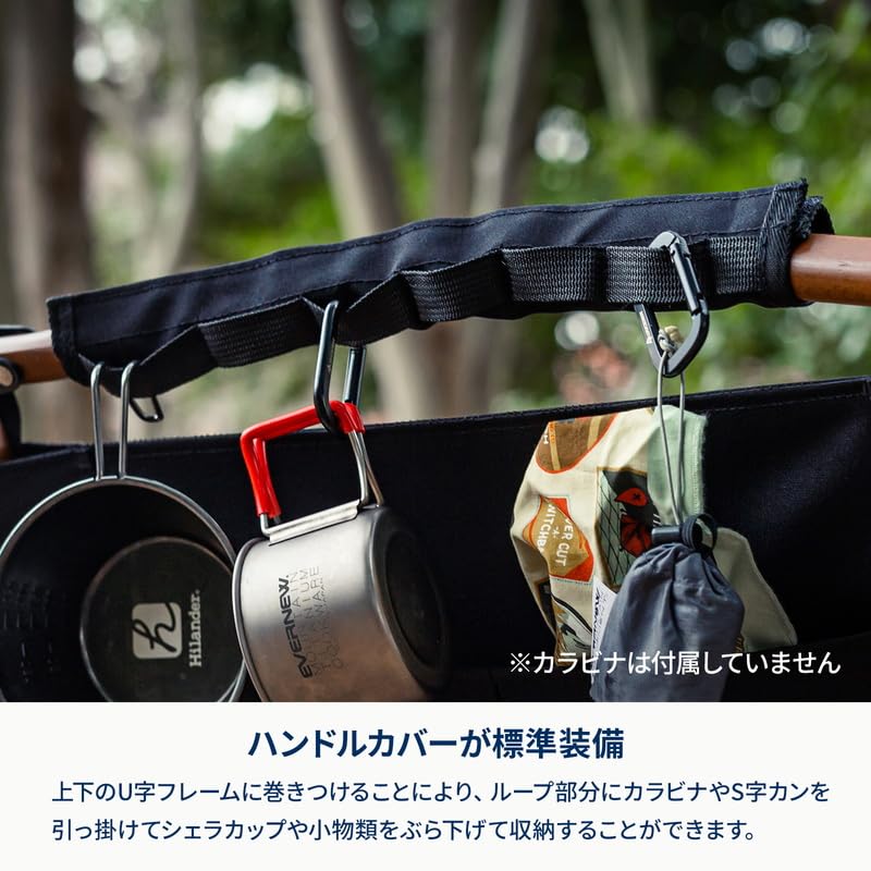 Hilander Wood Frame Chair EX Folding Chair Wood Chair Outdoor Camping BBQ Chairing Black/Black