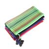 Nylon Stationery Rainbow Color Cosmetic Cosmetic Storage Grid Mesh Pen Bag Zipper Pencil Case