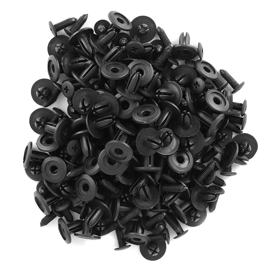 100 шт. автомобильных пластиковых заклепок с отверстием диаметром 6 мм для крепления на крыло, бампер, нажимной штифт, зажим AP