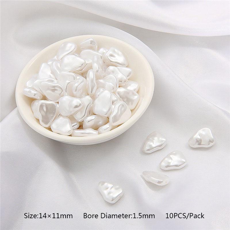 10/20 шт./упак., высококачественные бусины из АБС-пластика с искусственным жемчугом неправильной формы, свободные бусины для ожерелья, ювелирные аксессуары