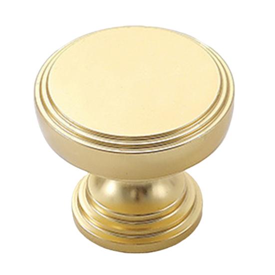 Round Gold Knobs Single Hole Cabinet Drawer Pulls Aluminum Furniture Hardware Handle for Cupboard Wardrobe Vanity Closet Door