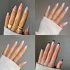 On Nails Artificial Manicure Tool Nail Tips French Fake Nails Wearable Flower Almond False Nails
