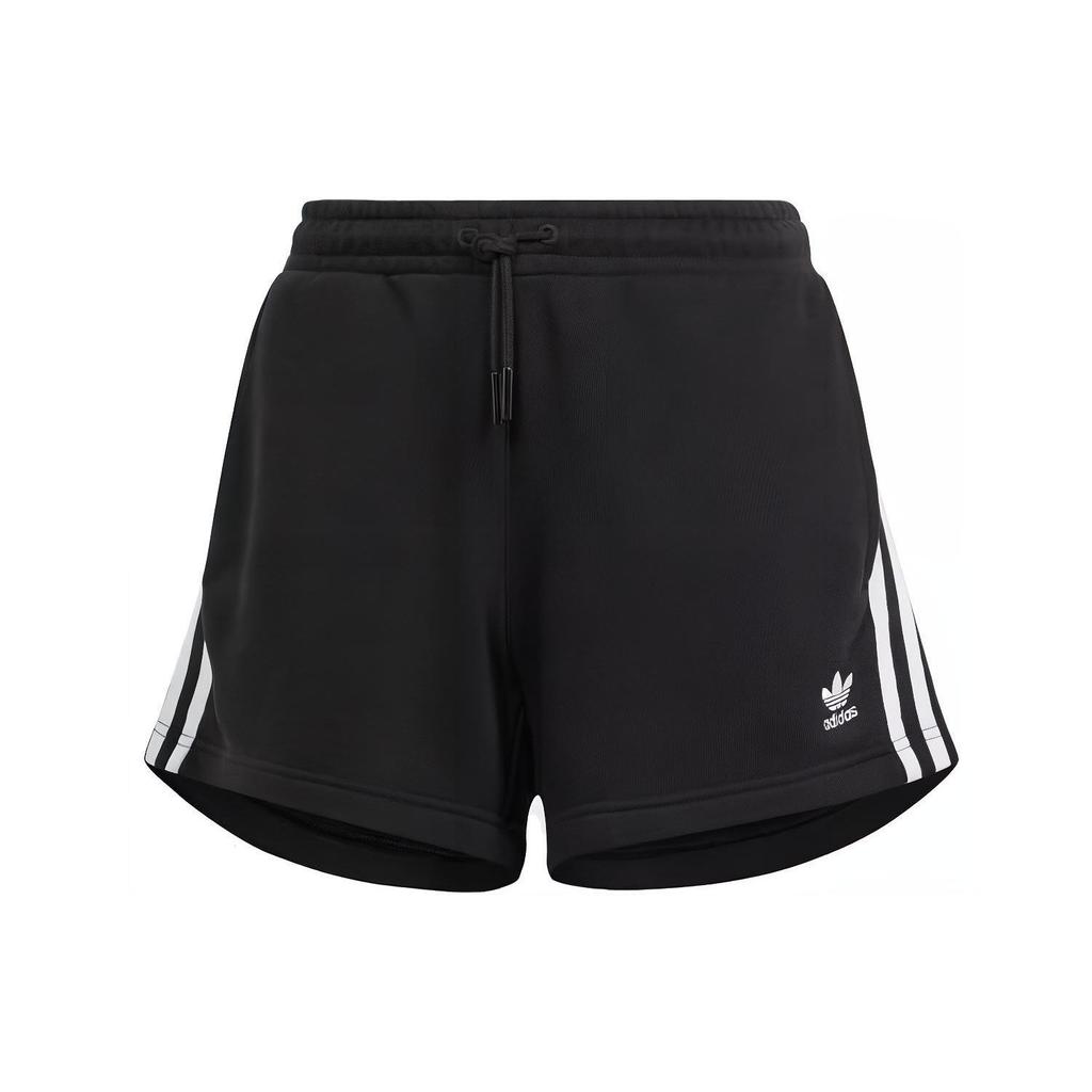 adidas Шорты женские Adidas Essentials 3-Stripes из French Terry свободного кроя Черные IU2517