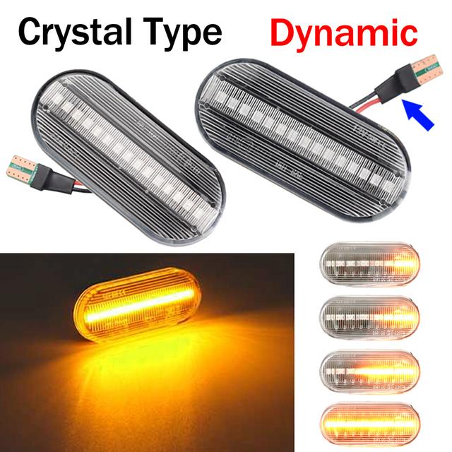 Динамические боковые габаритные фонари, боковые сигнальные огни для Seat Leon Ibiza 6l Ford Focus Mk2 Vw Golf 3 4 Lupo Passat Polo 6n 9n Bora