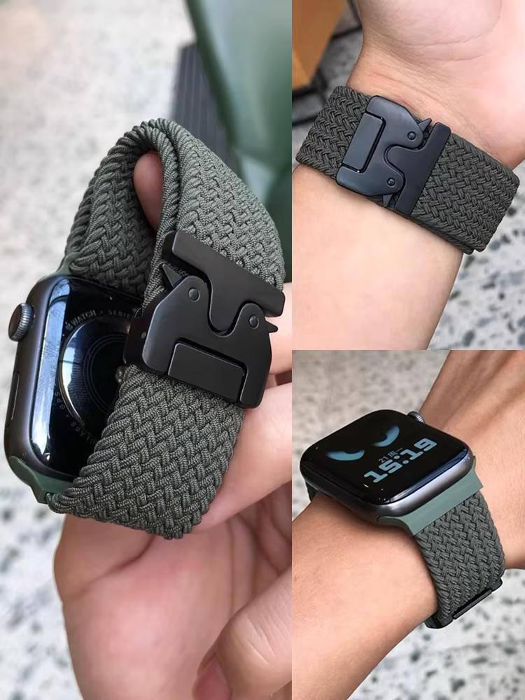 Parachute Straps for Apple watch 11-10 Band 46mm 42mm 45mm Ultra2 49mm 44mm 41mm Braided bracelet iWatch Series 9 8 SE 5 6 7 4