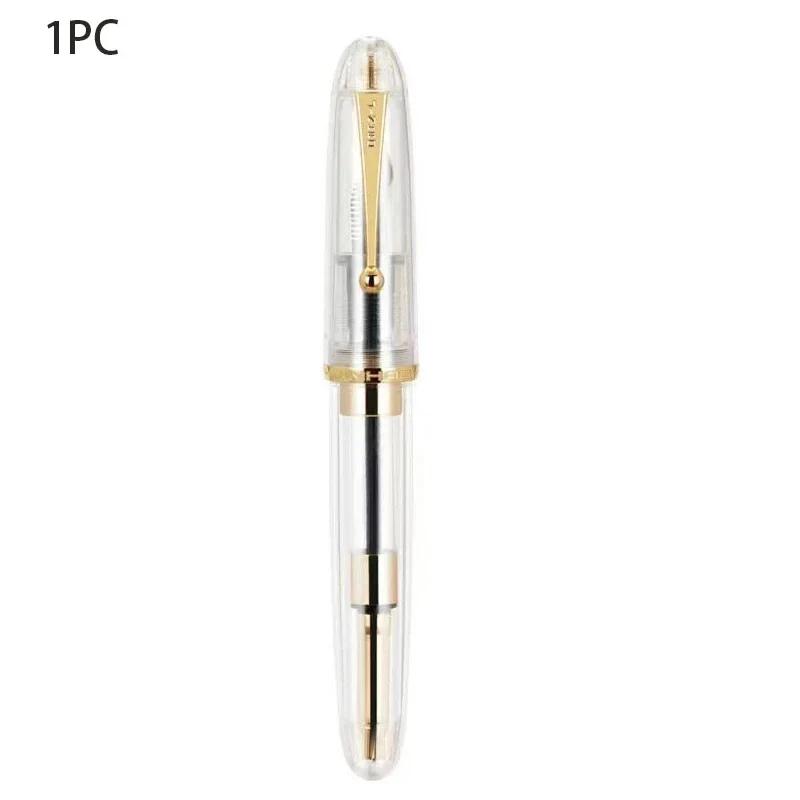 JinHao 9019 Роскошная перьевая ручка Роскошная Элегантная Акриловая Прозрачная Вращающаяся ручка F M Канцелярские товары Офисные Школьные принадлежности Пишущая ручка