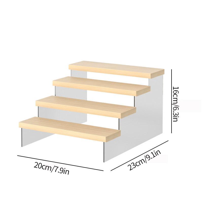 Многоуровневая подставка для дисплея Акриловая стойка для демонстрации Набор из смолы Стеллаж для хранения фигурок Лестница Органайзер для косметики, парфюмерии, лака для ногтей Полка