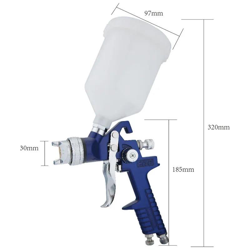 Mini Pneumatic Spray Gun H-2000 Professional 0.8/1.0mm Nozzle 125ml For Car Painting Repair Pneumatic Spray Gun Mini Spray Gun