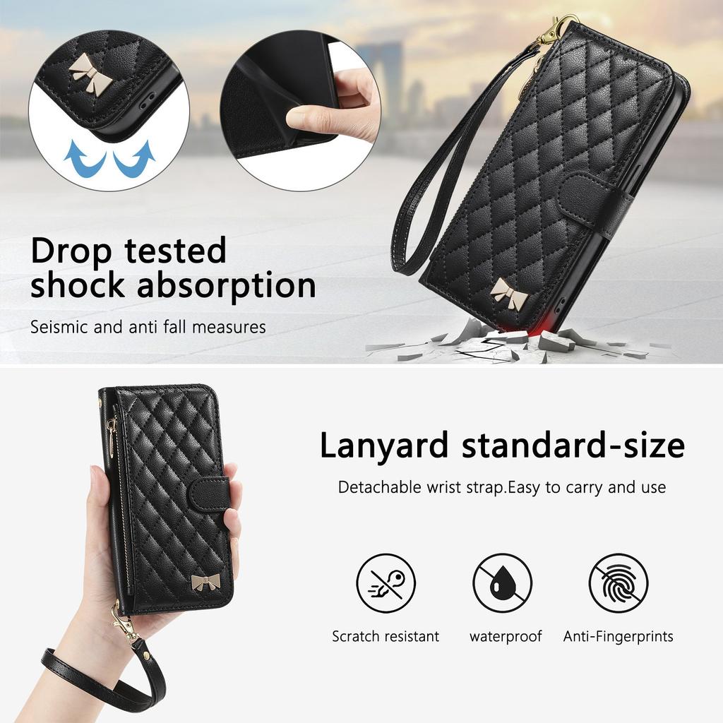 Кожаный кошелек-книжка для Samsung Galaxy A17 A16 A15 A14 A13 A12 A07 A06 A05 A05S A04S Чехол для телефона с ремешком на запястье