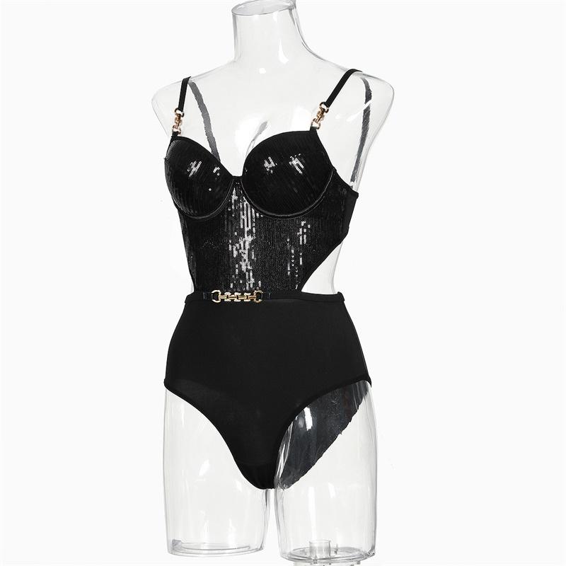 Aduloty Женское эротическое белье, сборка бусин, сетчатая ткань, сексуальный комбинезон на бретельках, тонкий полый перспективный комплект