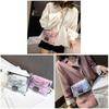 Women Cartoon Animal Print Transparent Shoulder Bag with Adjustable Metal Chain New