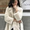 Imitation Mink Imitation Fur Jacket Medium and Long New Autumn and Winter Imitation Velvet Imitation Whole Mink Suit Collar Looks Thin