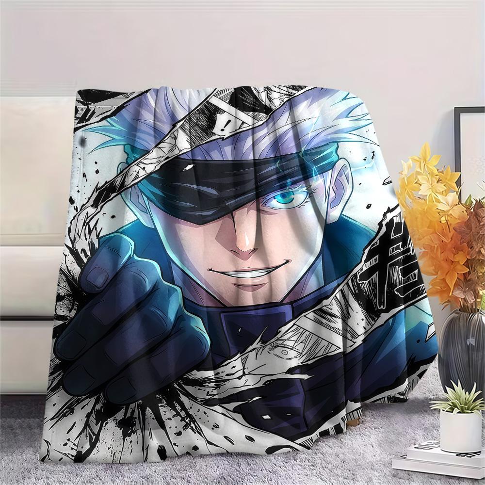 Jujutsu Kaisen Gojo Satoru Series flannel blanket, suitable for home living room, great gift choice