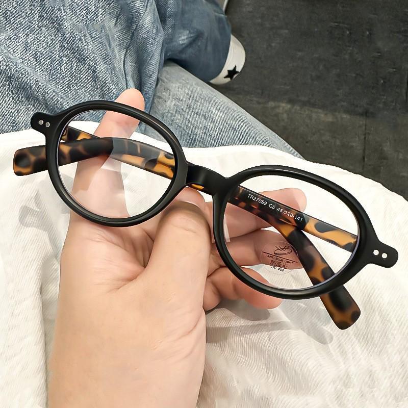 2025 Ретро Черепаховые Маленькие Круглые Очки для Чтения - Женская Оправа для Очков 'Голое Лицо' в Литературном Стиле