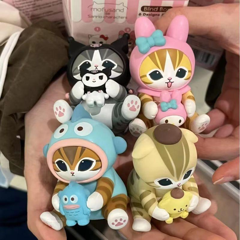Котята Мофусанд X Кит Кэт Переодевание Сидячая Поза Слепой Бокс Множество Стилей Милая Кукла Настольное Украшение Таинственная Коробка Подарки