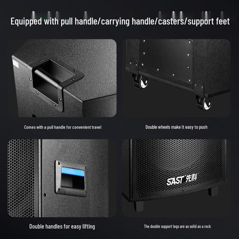 SAST Dual 15-inch Outdoor Bluetooth Speaker CN plug (adapter included) (CN version)