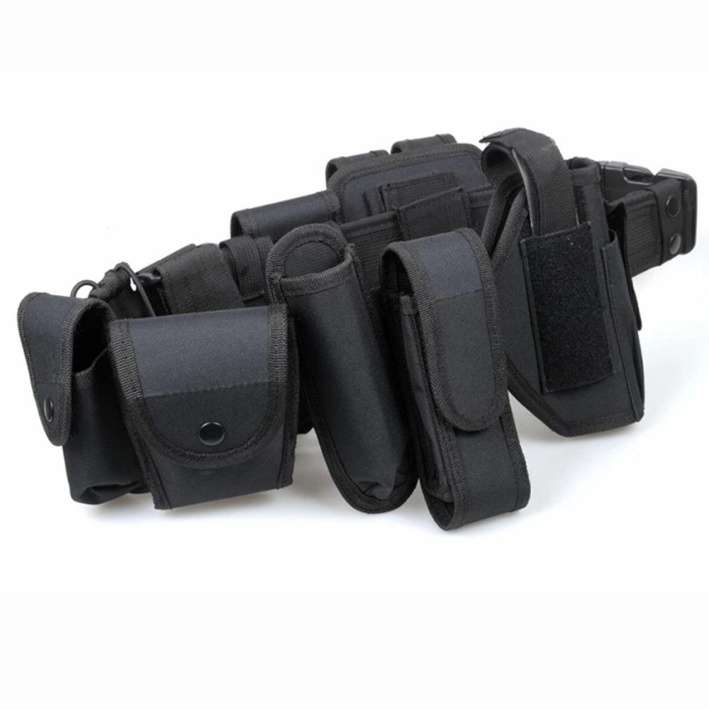 Tactical Battle Belt Airsoft Duty Belt Set Adjustable Nylon Military Security Belt Hunting Belt Gun Holster Baton Holder