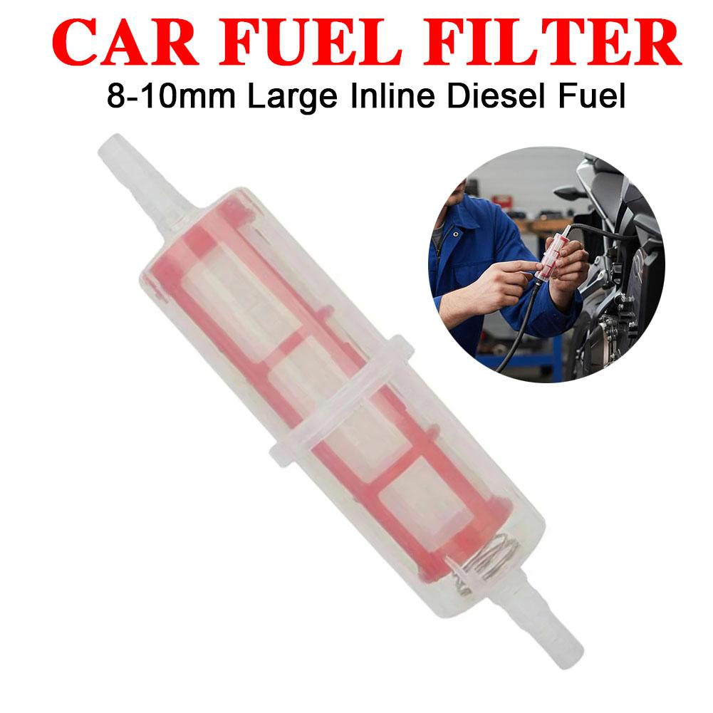 1/2pcs Universal 8-10mm Inline Diesel Fuel Filter for Motorcycle Car Truck High-Performance Plastic Fuel Filter Replacement