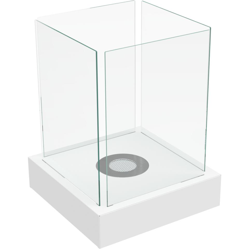 Настольный камин на биоэтаноле TANGO4 TÜV белый с декоративными камнями