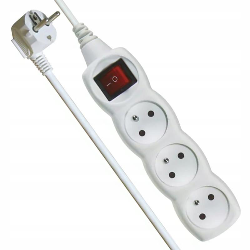 Extension Cord Emos P13115 1.5M 3 Sockets With Switch White Pvc 1Mm2 1 Pc
