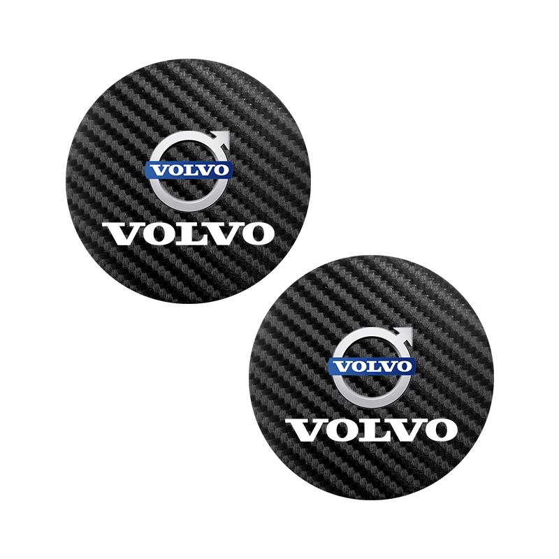 AABBH1 2Pcs Car Leather Water Cup Mat Auto Logo Kettle Pad For Volvo XC60 S60 V40 V50 V60 S80 S40 C30 AWD C70 S40 S60 S80 S90 T6 V70 V9