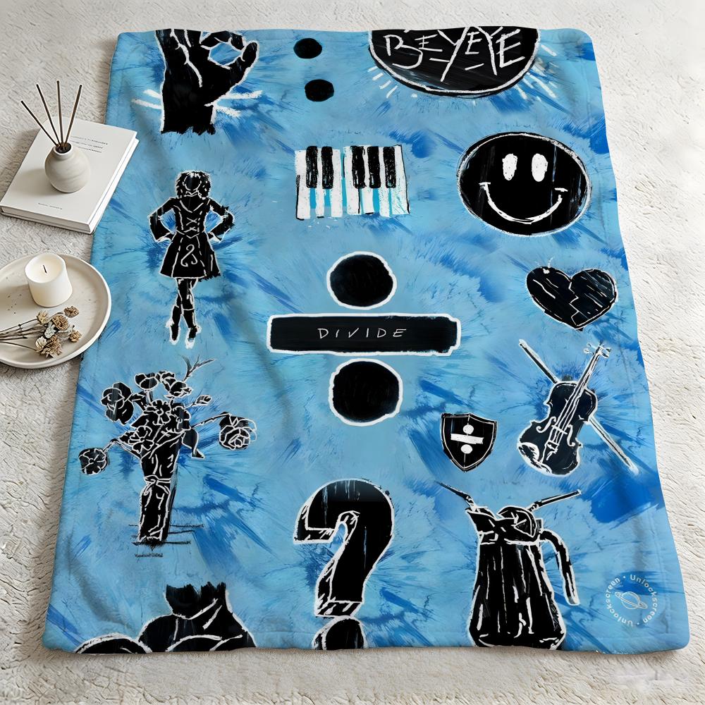 music EEd SheeranN Throw Warm Soft Flannel Blanket Multiuse for Sofa Bed Camping Travel Nap