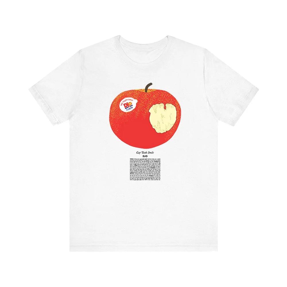 Djo Merch Футболка с яблоком Модная Унисекс Унисекс Женская Повседневная футболка с коротким рукавом