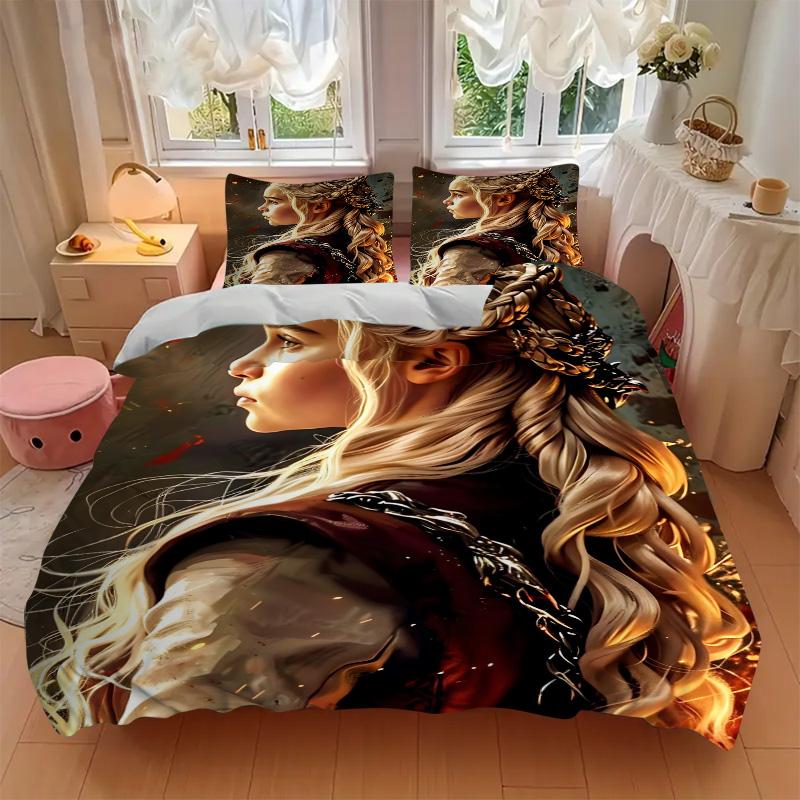 Fantasy Warrior Bedding 3 Piece Set Hd Print Duvet Cover Pillowcases For Teens Adult Bedroom Decoration Christmas Gift C9211372