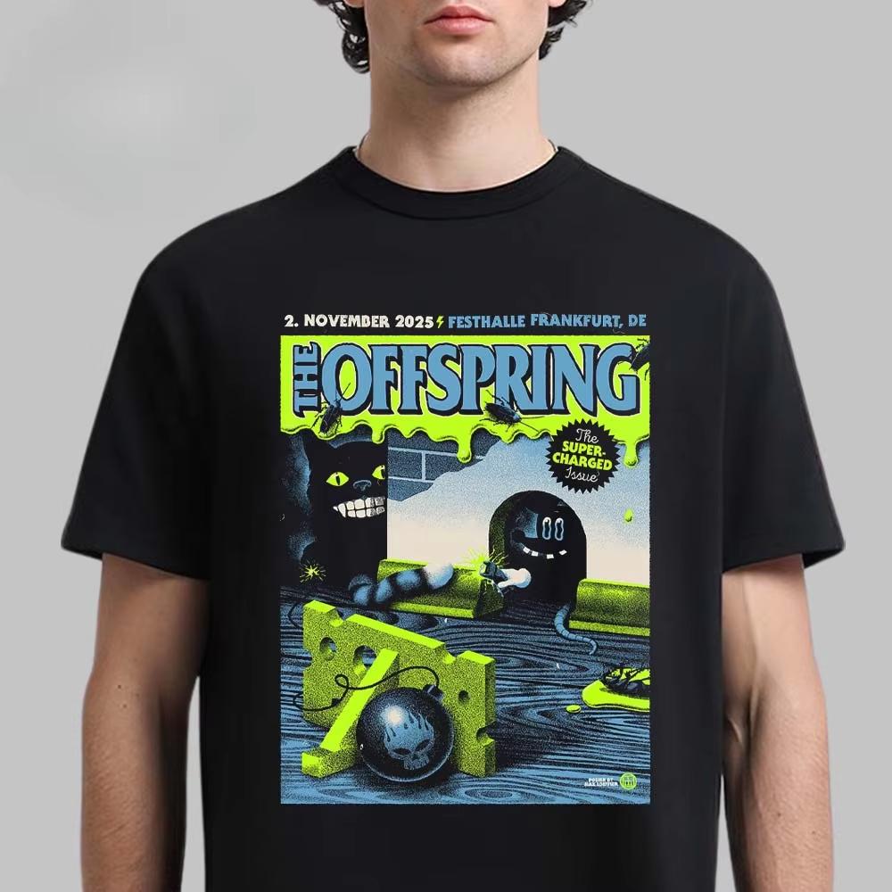 The Offspring Supercharged Tour Graphic Tee Punk Rock Streetwear Casual Unisex Top for Unisex Unisex