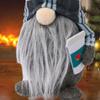 Cartoon Faceless Santa and Rudolph Standing Figures - Christmas Decorations and Children's Gifts