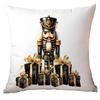 New Christmas Pillowcase High-end Light Luxury Black Gold Color Printing Home Cushion Pillowcase