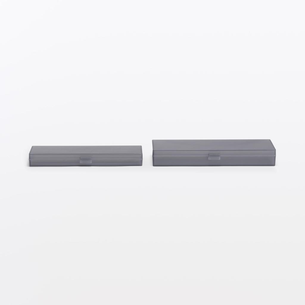 MUJI Пластиковый пенал для ручек Горизонтальный Маленький Ш170×Г51×В20мм Темно-серый