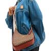 COACH Teri Custom Coated Canvas With Smooth Leather Shoulder Bag Large Women's Brown CBI02-IMXIS